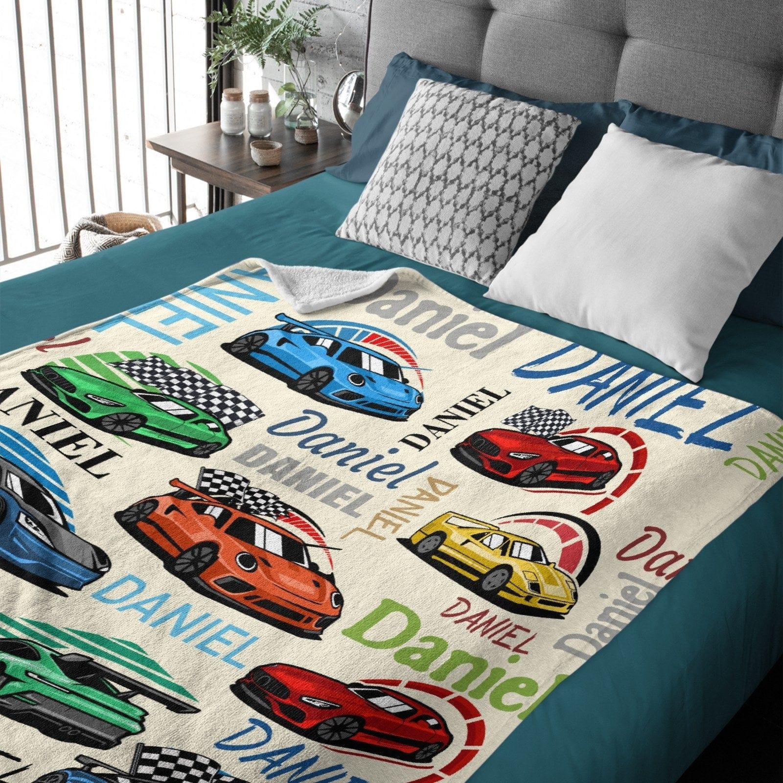Personalized Drift Car Name Blanket - Joliny