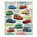 Personalized Drift Car Name Blanket - Joliny