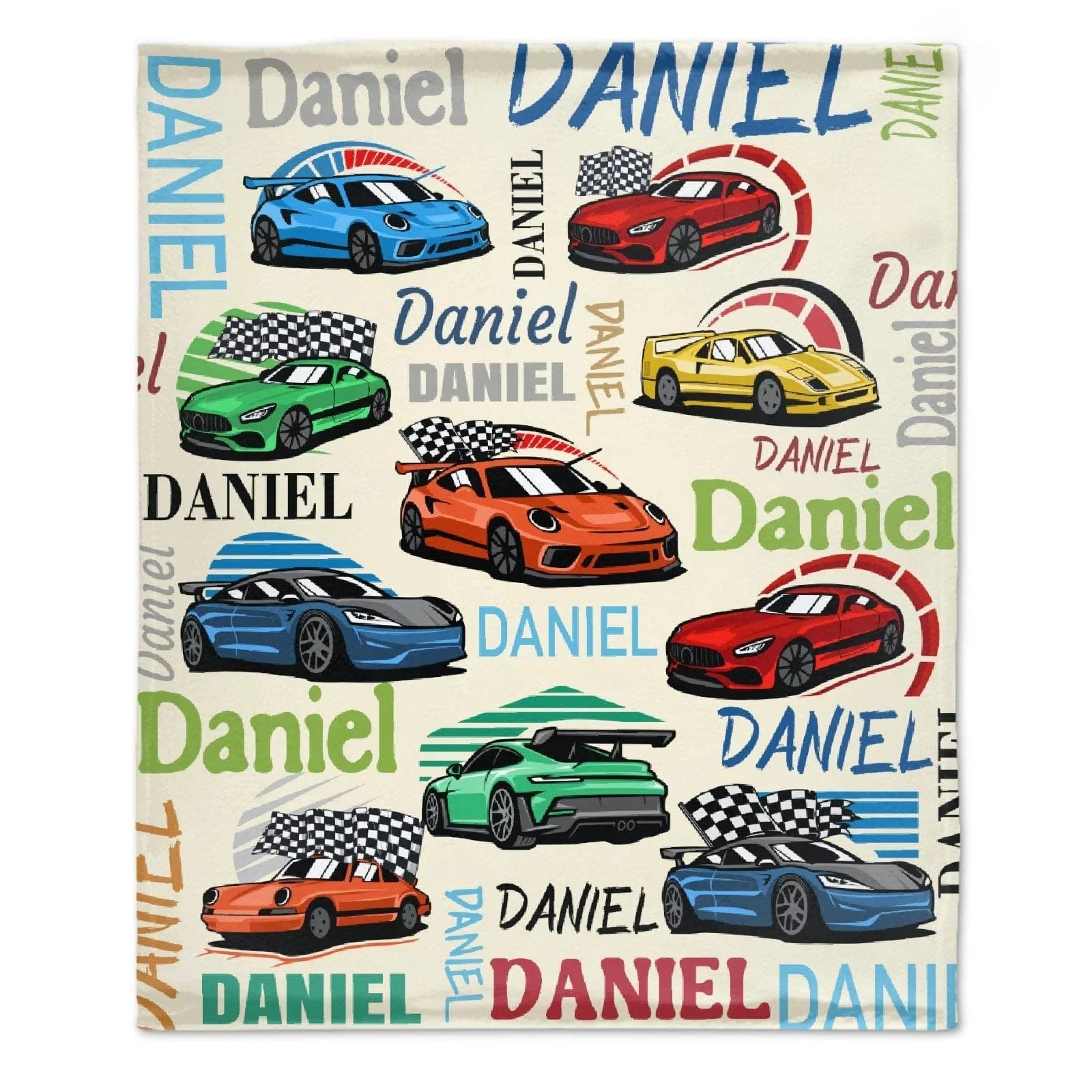Personalized Drift Car Name Blanket - Joliny