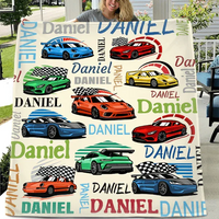 Personalized Drift Car Name Blanket - Joliny