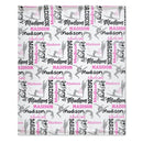 Personalized Gymnastics Blanket, Custom Girl Name - Joliny