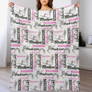 Personalized Gymnastics Blanket, Custom Girl Name - Joliny