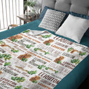 Personalized Highland Cow Cactus Sand Pile Name Blanket - Joliny