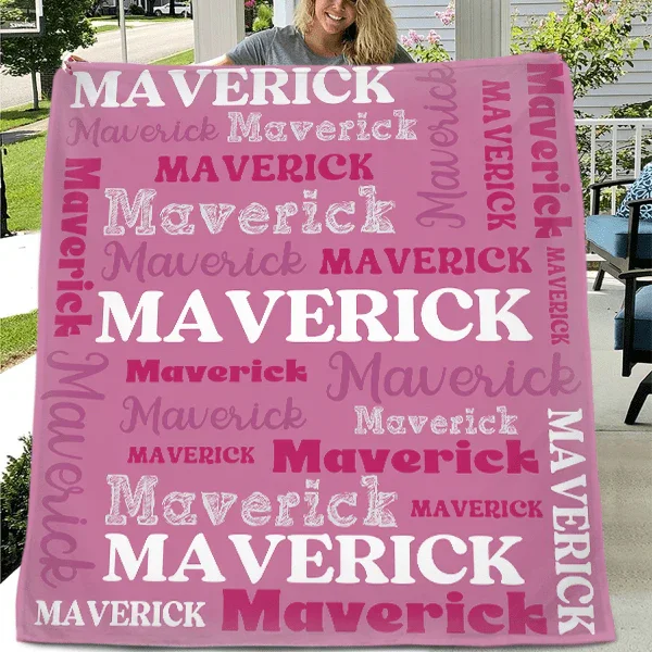 Personalized Name Blanket - Baby Shower and Newborn Baby Gift