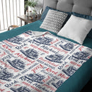 Personalized Semi Truck Baby Boy Blanket, Trucker Name Blanket - Joliny