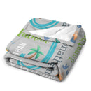 Personalized Watercolor Dinosaur Blanket - Joliny