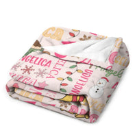 Santa Gifts - Personalized Name Custom Christmas Blankets - Christmas Gifts for the Family - Joliny