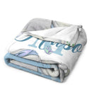 Sleeping Baby Elephant - Name Customized Baby Elephant Kids Blanket - Gift for Kids - Joliny