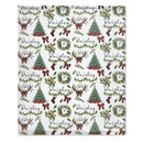 Christmas Wreath Customized Baby Blanket - Personalized Name Christmas Wishes Warm Flannel Blanket - Christmas Gift For Baby,Child - Joliny