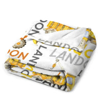 Custom Engine Blanket Gift - Personalized Name Truck Blanket - A Gift For Child,Newborns - Joliny
