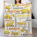 Custom Engine Blanket Gift - Personalized Name Truck Blanket - A Gift For Child,Newborns - Joliny