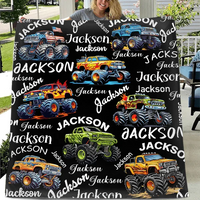 Custom Trucks Blanket - Personalized Multi-Font Name Blanket - A Gift For Friend,Child - Joliny