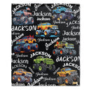 Custom Trucks Blanket - Personalized Multi-Font Name Blanket - A Gift For Friend,Child - Joliny