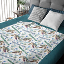 Customised Turtle Pattern Blanket - Personalised Name Turtle Blanket - A Gift For Child,Newborns - Joliny