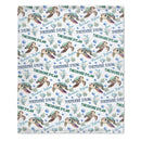 Customised Turtle Pattern Blanket - Personalised Name Turtle Blanket - A Gift For Child,Newborns - Joliny