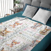 Customized Baby Blanket with Name for Girl for Baby Shower Christmas Birthday - Joliny