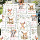 Customized Baby Blanket with Name for Girl for Baby Shower Christmas Birthday - Joliny