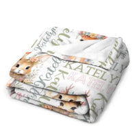 Customized Baby Blanket with Name for Girl for Baby Shower Christmas Birthday - Joliny