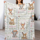 Customized Baby Blanket with Name for Girl for Baby Shower Christmas Birthday - Joliny