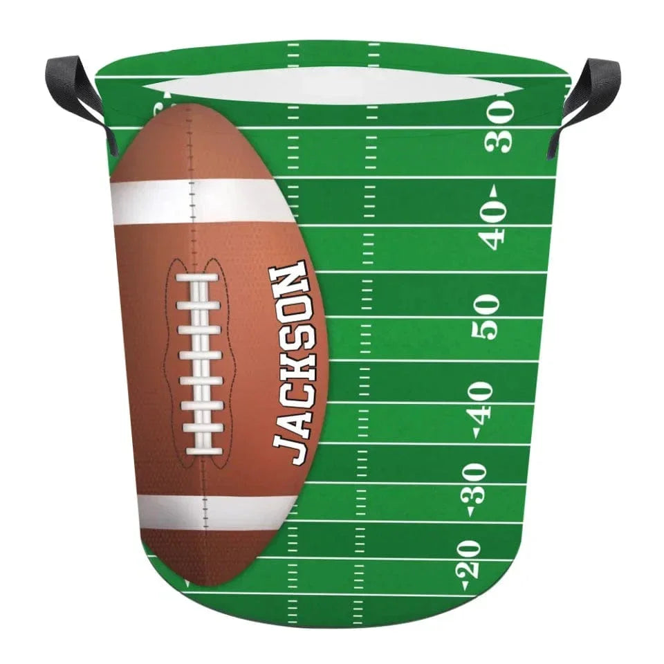 Athletic tide - Personalized Grass Football Team FlannelLaundry basket - Gift For The Fans,Sports Enthusiasts