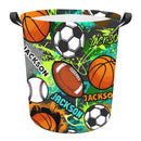 Cool Sports Game Name Custom Laundry Basket Football Basketball Baseball Volleyball Tennis Sports Themed Laundry Basket - Joliny