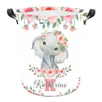Cute Elephant - Personalised Name Laundry basket- Gifts for Children,Newborn,New Mom - Joliny