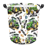 Name Customized Boys Girls Kids Tractor Truck Laundry basket, Gifts for Kids - Joliny