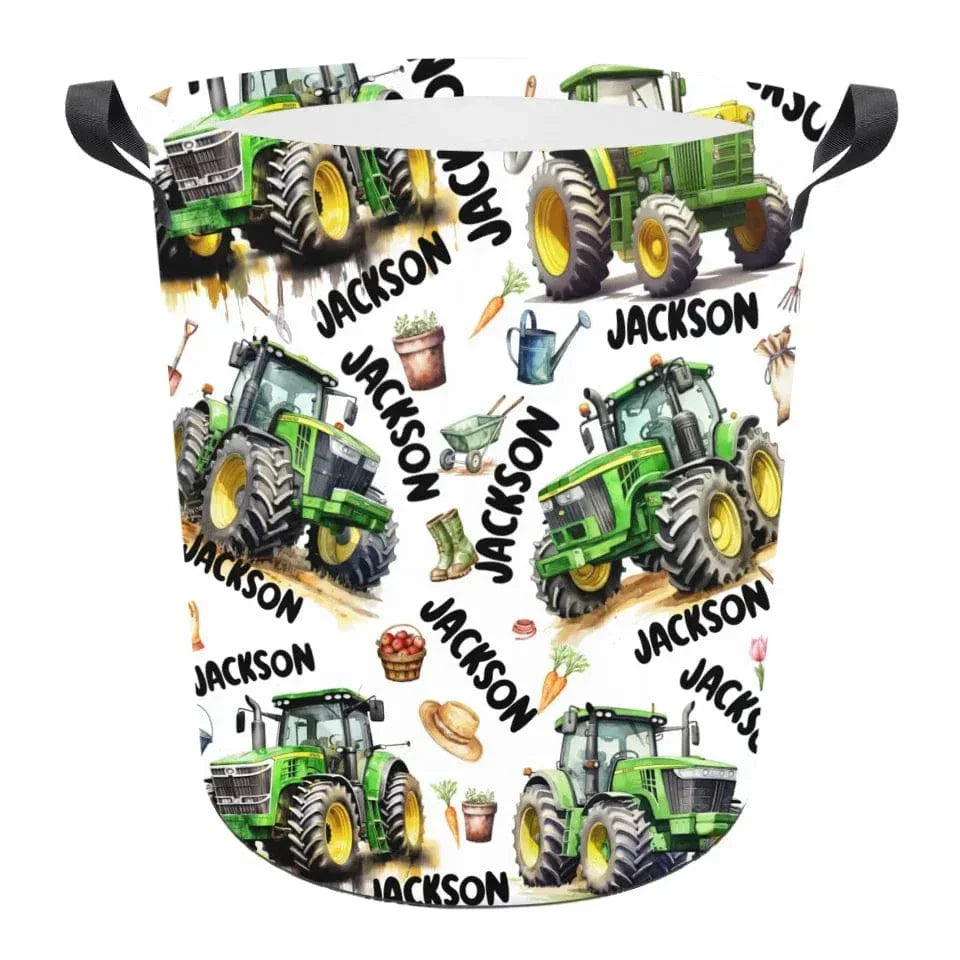 Name Customized Boys Girls Kids Tractor Truck Laundry basket, Gifts for Kids - Joliny