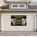 2024 Gold Sketch 4 Photo Collage Graduation Party Banner - Joliny
