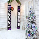 2024 Graduation Decorations-Class of 2024 Congrats Grad Porch Purple Sign Banner - Joliny