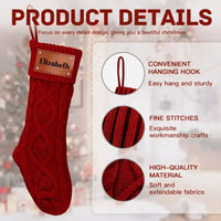 2024 Knitted Christmas Stockings - Name Customized Christmas Stockings - Christmas Family Gifts - Joliny