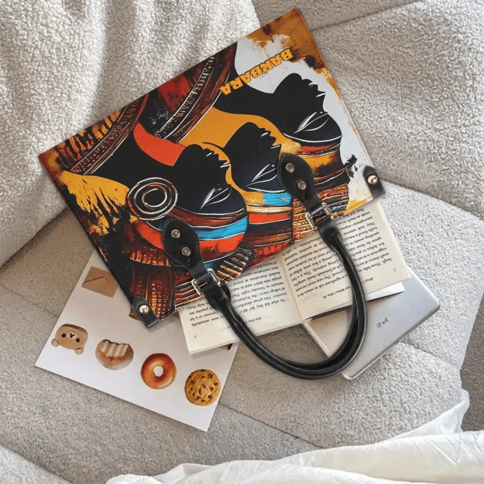 African Culture - Personalized Leather Bag - Joliny