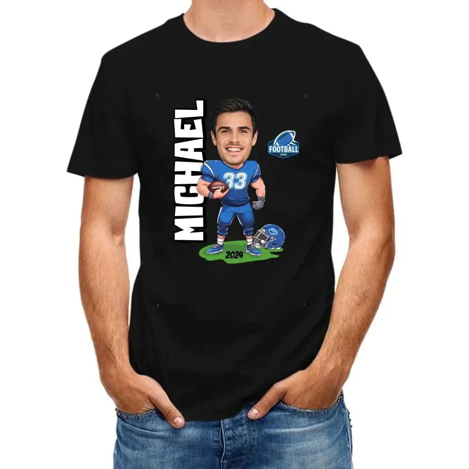 American Football Comics - Personalised Photo T-Shirt - A Gift for Football Fans - Joliny