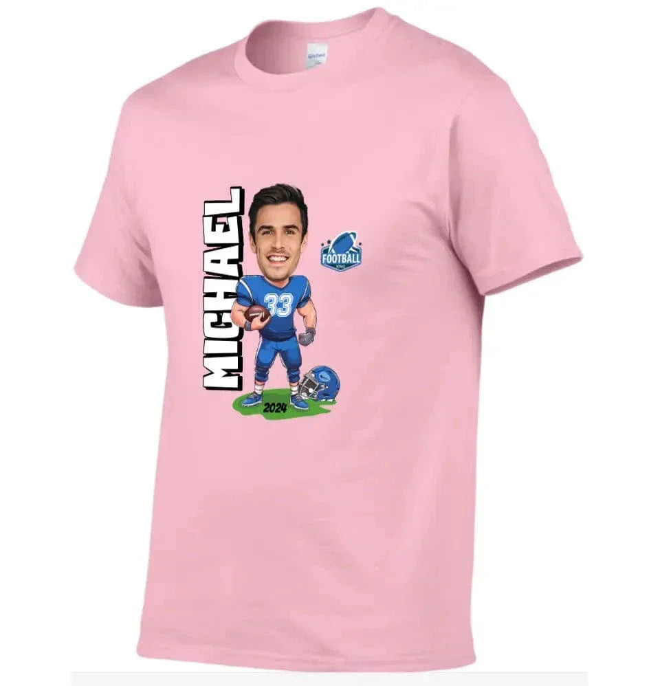 American Football Comics - Personalised Photo T-Shirt - A Gift for Football Fans - Joliny