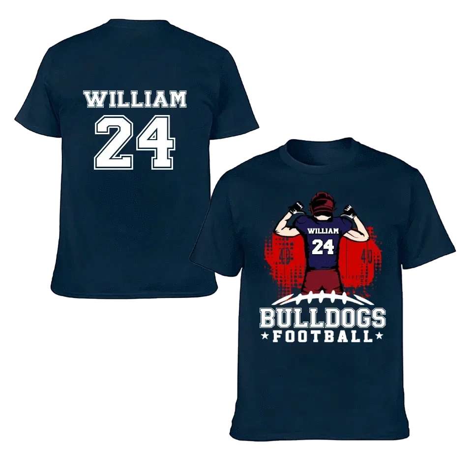 American Football - Personalised Character, Team Name, Name And Number T-shirt - A Gift for Football Players,Lovers
