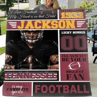 Any favorite footballers - Personalised blankets with picture, name and number - Gifts for Football Players,Fans - Joliny