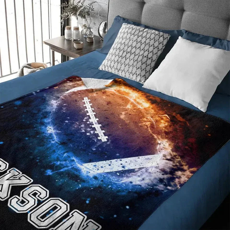 Athletic tide - Personalized Football Blankets - Gift For The Football Fans,Sports Enthusiasts - Joliny