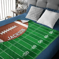 Athletic tide - Personalized Grass Football Team Flannel Blanket - Gift For The Fans,Sports Enthusiasts - Joliny