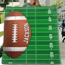Athletic tide - Personalized Grass Football Team Flannel Blanket - Gift For The Fans,Sports Enthusiasts - Joliny