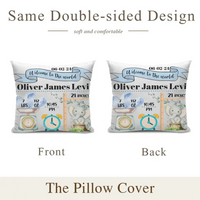 Baby Birth Information Statistics Pillow - Welcome To The World - Joliny