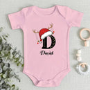 Baby's Christmas Themed Customized Apparel - Personalized Name and Christmas Style Monogrammed Sweatshirt - Christmas Gift For Baby - Joliny