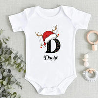 Baby's Christmas Themed Customized Apparel - Personalized Name and Christmas Style Monogrammed Sweatshirt - Christmas Gift For Baby - Joliny