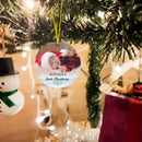 Baby's First Christmas - Personalized Custom Round Shaped Photo Christmas Ornament - Joliny