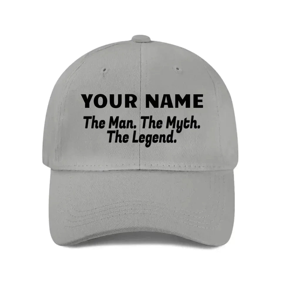 Man Myth Legend, Name Customized Baseball Cap Mesh Cap - Joliny