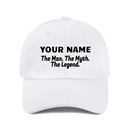 Man Myth Legend, Name Customized Baseball Cap Mesh Cap - Joliny