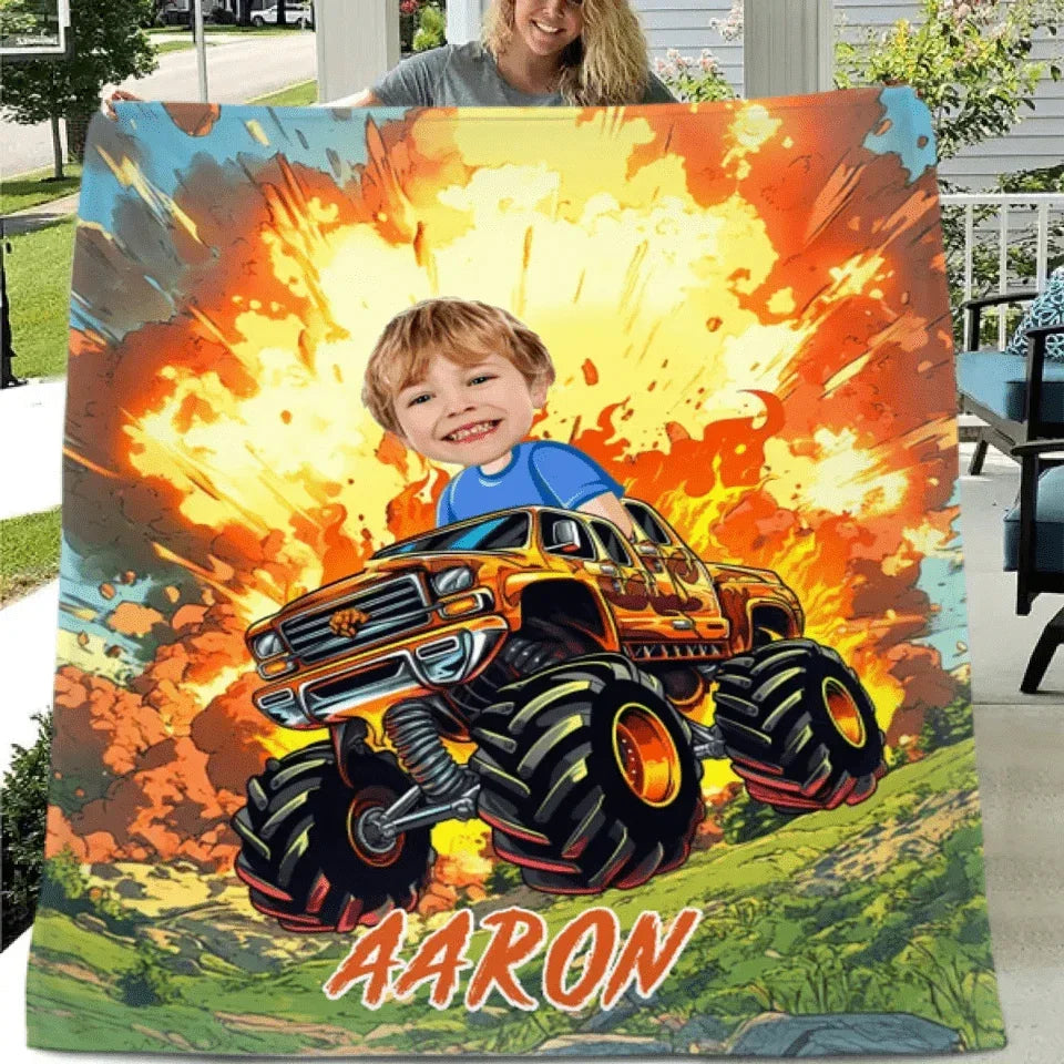 Big Bang - Personalised Photo Truck Blankets - Gifts for Child