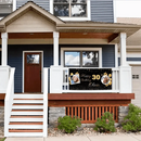 Birthday Personalized Banner With Photo, Gold Party Decoration - Joliny