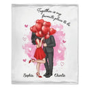 Valentine‘s Gift Personalized Canvas Wall Art / Blanket - You Will Forever Be My Always Couple - Joliny