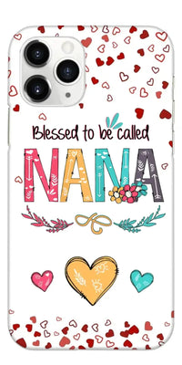 Blessed to be called Nana, Mommy, Auntie Heart Kids Personalized Phone Case - Joliny