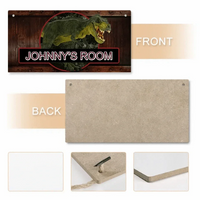 Boys Jurassic Dinosaur - Personalized Door Sign with Name - Joliny